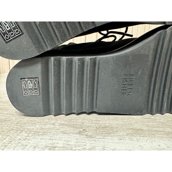 EILEEN FISHER Capa Wedge Chukka Boot In Black Sz 8 Brand New - Picture 13 of 14